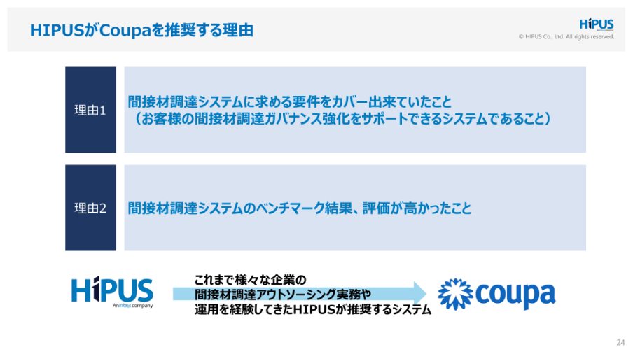 HIPUSが取り組む間接材調達ガバナンスの強化～アウトソーシングとハイバリューシフト～